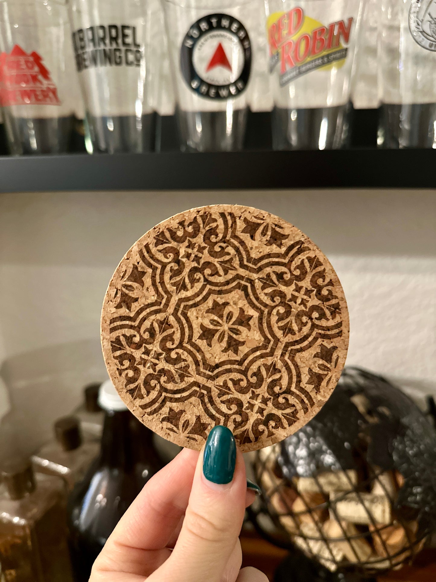 Cork Bottle Holder + Coasters
