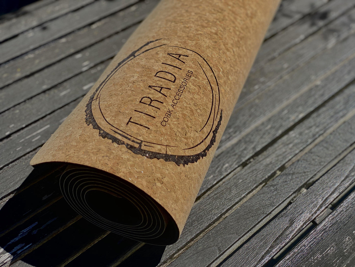 a sign that is on a wooden bench