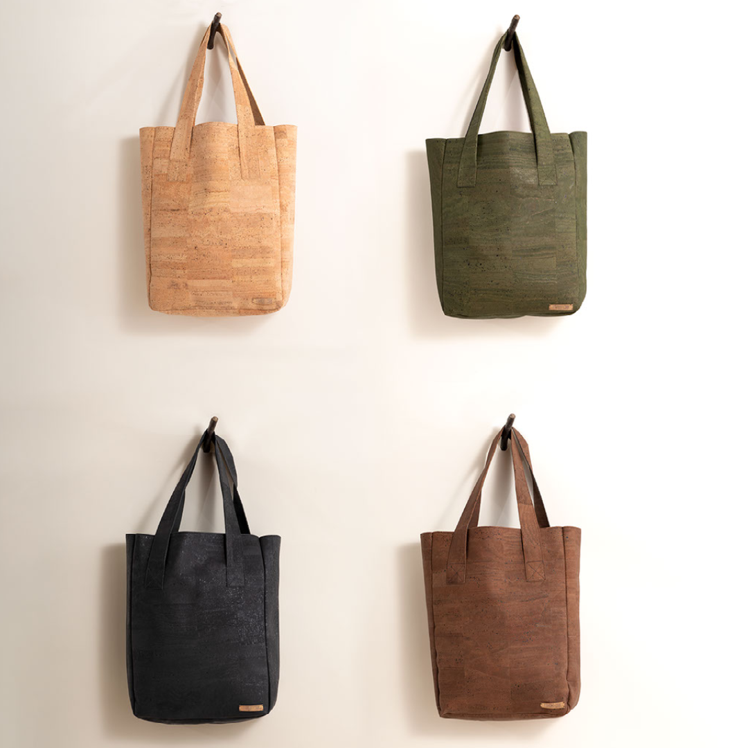 Women's Designer Cork Handbags, Large Cork Leather Crossbody Purse, Unique Handbags from Portugal, Versatile Vegan Everyday Purse