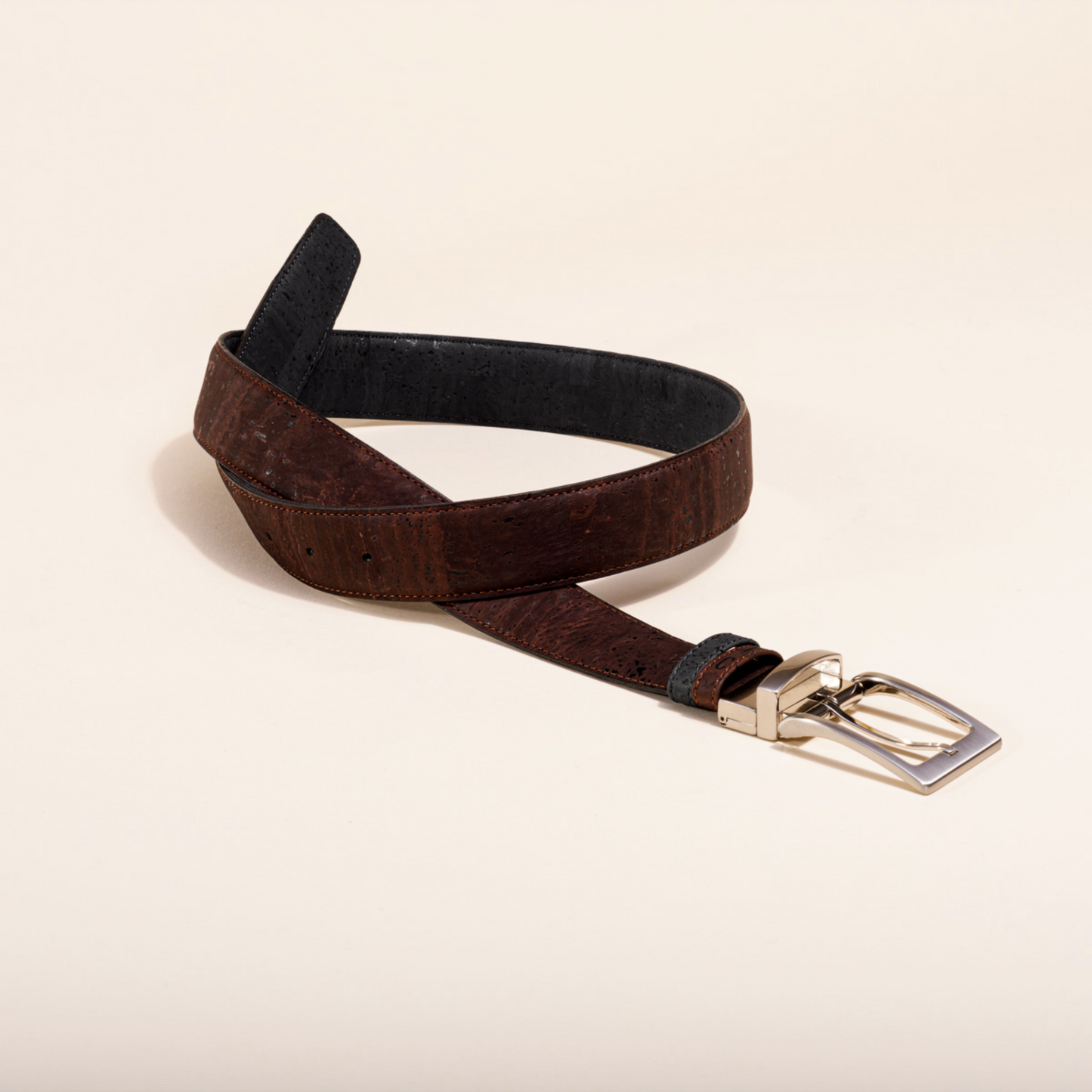 Cork Reversible Men's Belt (Brown/Black)